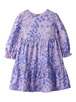Beebay - Cotton Blend Tie N Dye Dress-Blue