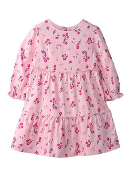 Beebay - Cotton Blend Floral Print Tie Dress-Pink