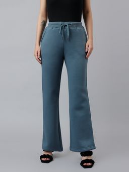 Xpose - Women Hydro Solid Fleecy Wide Leg Trouser