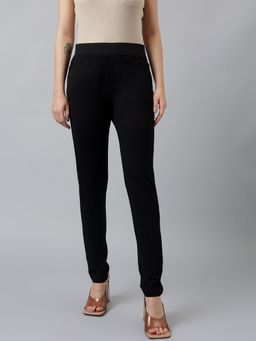 Xpose - Women Black Solid Flexible Slim Fit Jeggings
