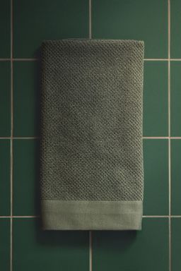 H&M - Green Cotton Terry Hand Towel