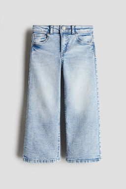 H&M - Girls Blue Superstretch Wide Leg Jeans