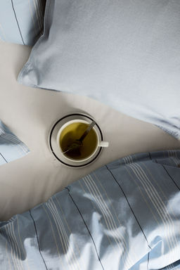 H&M - Blue Linen-Blend Cushion Cover