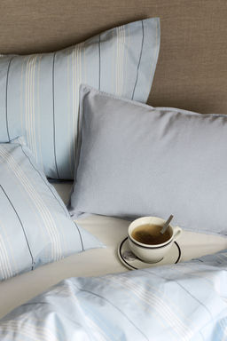 H&M - Blue Linen-Blend Cushion Cover