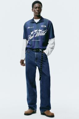 H&M - Men Blue Baggy Jeans