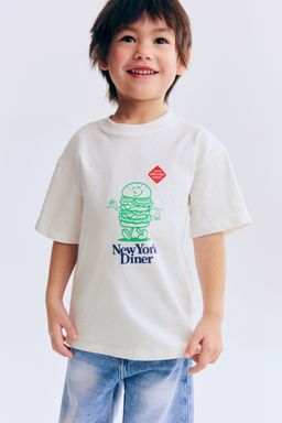 H&M - Boys White Printed T-Shirt