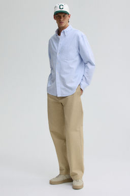 H&M - Men Blue Regular Fit Oxford Shirt