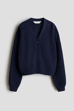 H&M - Girls Blue Rib-Knit Cardigan