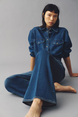 H&M - Women Blue Flared High Jeans