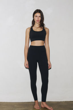 H&M - Women Black Pocket-Detail Sports Leggings With SoftMove