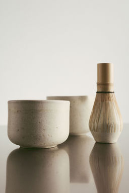 H&M - Brown Stoneware Matcha Set