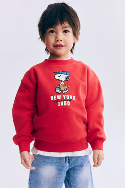 H&M - Boys Red Printed Sweatshirt