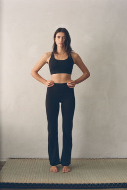 H&M - Women Black Flared Yoga Leggings With SoftMove