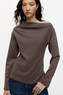 H&M - Women Beige Asymmetric Top