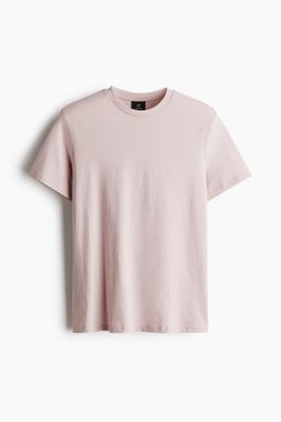 H&M - Men Pink Regular Fit Round-Neck T-Shirt