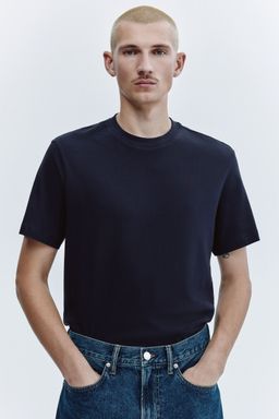 H&M - Men Blue Regular Fit Round-Neck T-Shirt