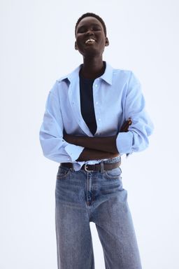 H&M - Women Blue Oxford Shirt