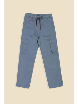 Gant Boys Blue Regular Fit Solid Trouser