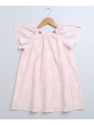 Sweetlime By AS Pastel Pink Schiffly Dress.