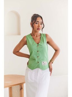Urban Suburban - Green Cotton Solid Top