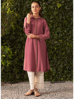 Lakshita - Pink Monochrome Kurta for Women