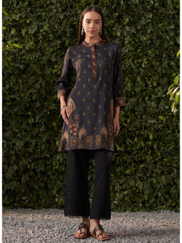 Lakshita - Black Printed Shantoon Tunic for Women