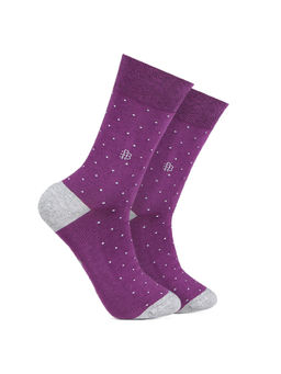 Bonjour - Men's Light Violet Color Moleclue Formal Socks