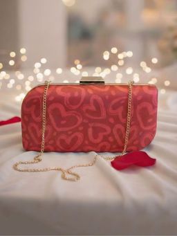 ARTKLIM - Valentine Heart Printed Clutch
