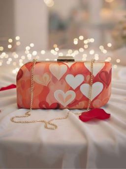 ARTKLIM - Stylish Heart Pattern Printed Clutch