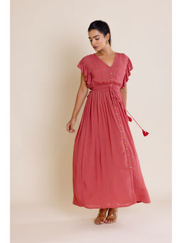 LABEL REYYA - Bohemian Pink Maxi Dress