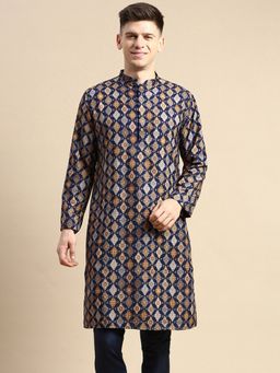 Amodh by Kisah - Men Navy Blue Kurta