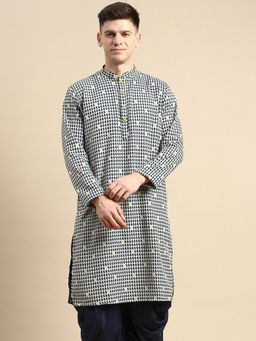 Amodh by Kisah - Men Navy Blue Kurta