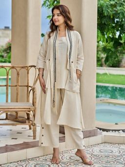 Autumnlane - Akira Cream Cotton Jacket Co-Ord Set