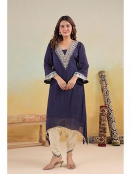 Autumnlane - Sera Azure Premium Embroidery Kurta and Dhoti