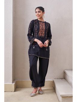 Autumnlane - Stravi Taupe Embroidery Kurta and Pant