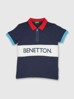 United Colors of Benetton - Colorblocked T-shirt- Navy Blue