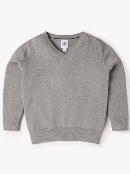 GAP - Grey Solid Relaxed Fit Sweater