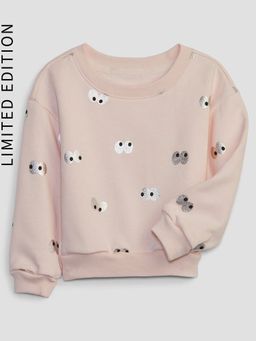 GAP - Pink Printed Relaxed Fit Sweatshirt