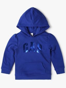 GAP - Blue Solid Relaxed Fit Hoodie
