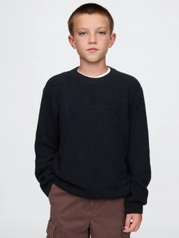 GAP - Black Solid Relaxed Fit Sweater