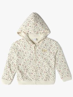GAP - Cream Floral Relaxed Fit Hoodie