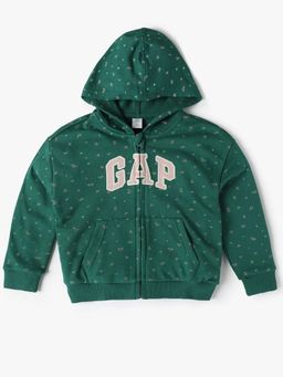 GAP - Green Floral Relaxed Fit Hoodie