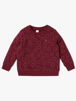 GAP - Maroon Printed Relaxed Fit Sweatshirt
