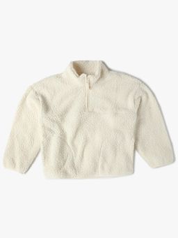 GAP - Off White Textured Regular Fit Sweatshirt
