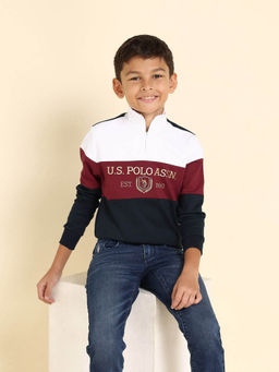 U.S. POLO ASSN. - Blue Colorblock Regular Fit Sweatshirt