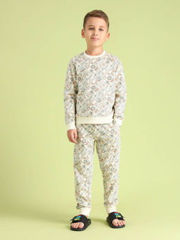 U.S. POLO ASSN. - Beige Printed Regular Fit Sweatshirt