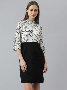 Latin Quarters - Women Black & White Mini Dress