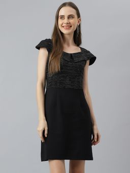 Latin Quarters - Stylish Black Color Mini Dress