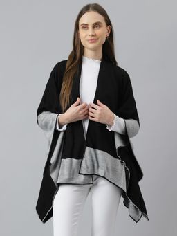 Latin Quarters - Women Black & Grey Colourblocked Cape