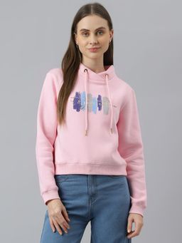Latin Quarters - Women Pink Printed Sweatshirt